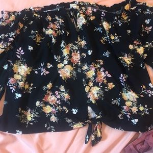 Cold Shoulder Floral Top